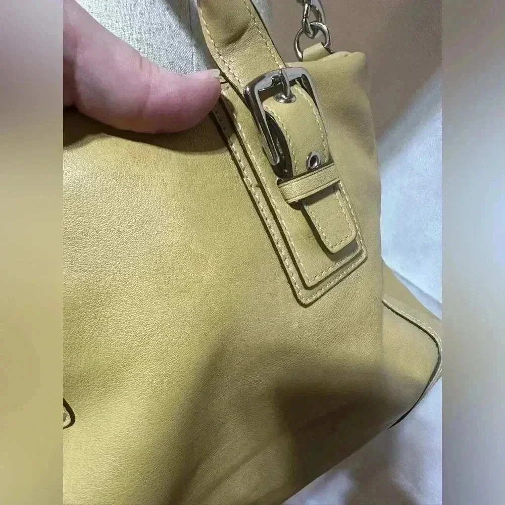 Coach Hamilton Tan Camel Leather Tote Bag w/ Strap & Fob D1093-F13811 *CLEAN* - Picture 10 of 11
